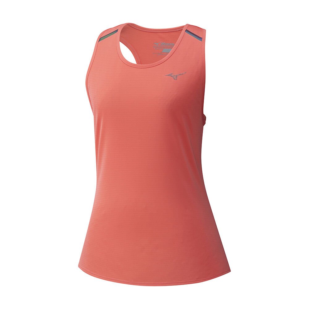 Mizuno Women's Solarcut Running Tank Top Coral (J2GA020666-KLU)